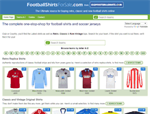 Tablet Screenshot of footballshirtsforsale.com